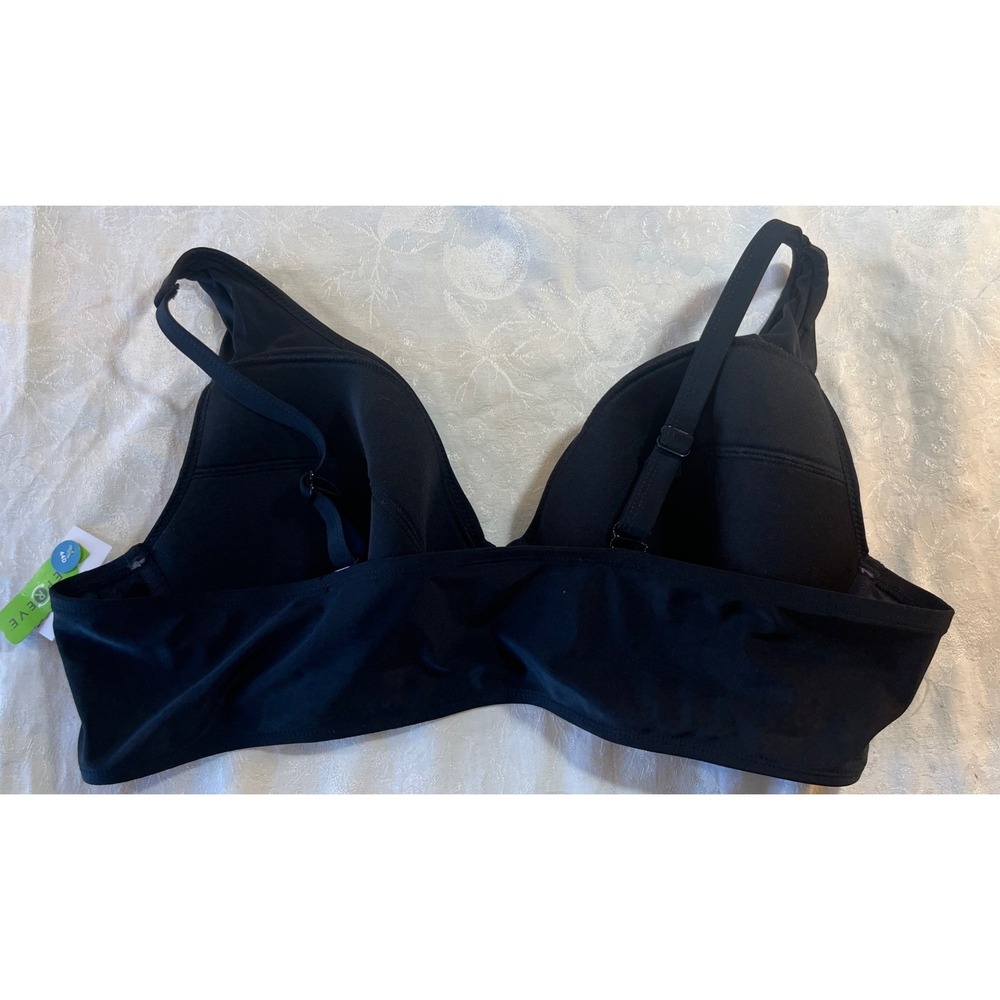 Lane Bryant Bra 44D Black‎ Cacique Lightly Lined Plunge Underwire